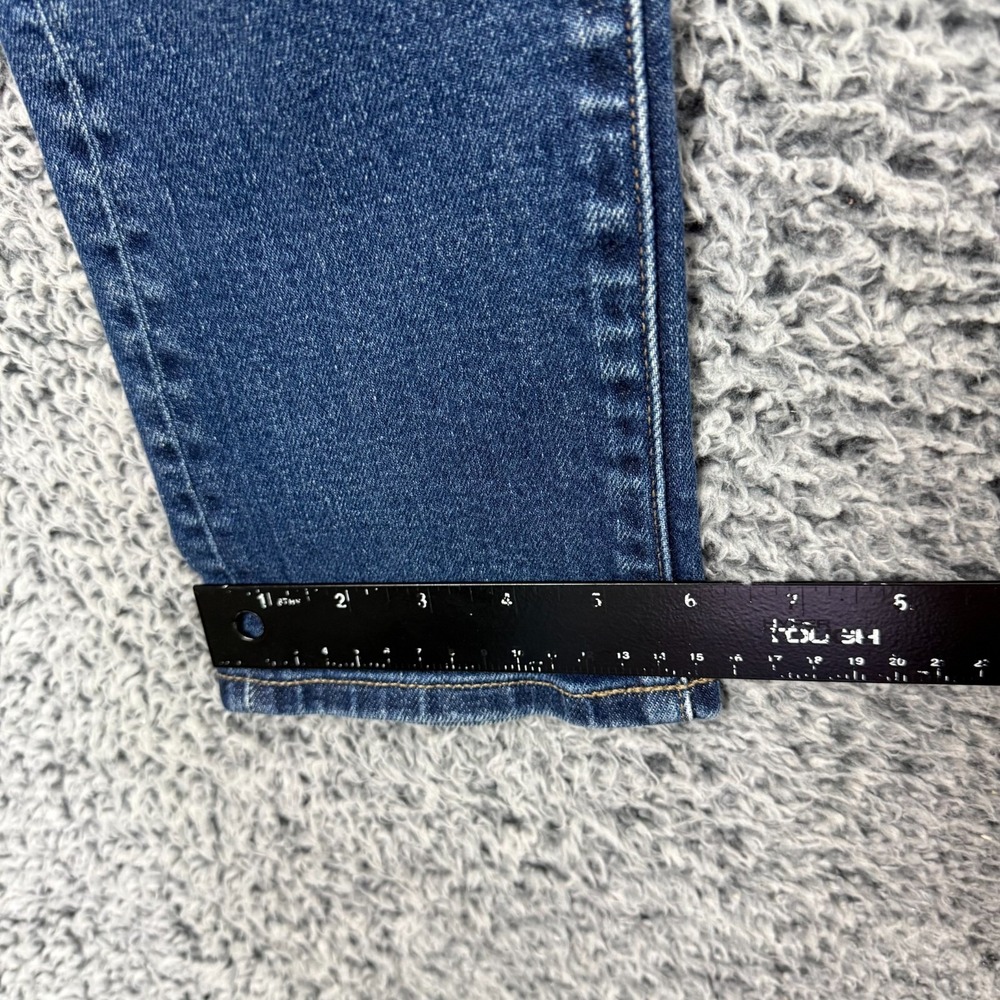Uniqlo Selvedge Jeans Mens 31x32 Blue Dark Denim Slim Straight Faded Whiskers - Picture 11 of 15